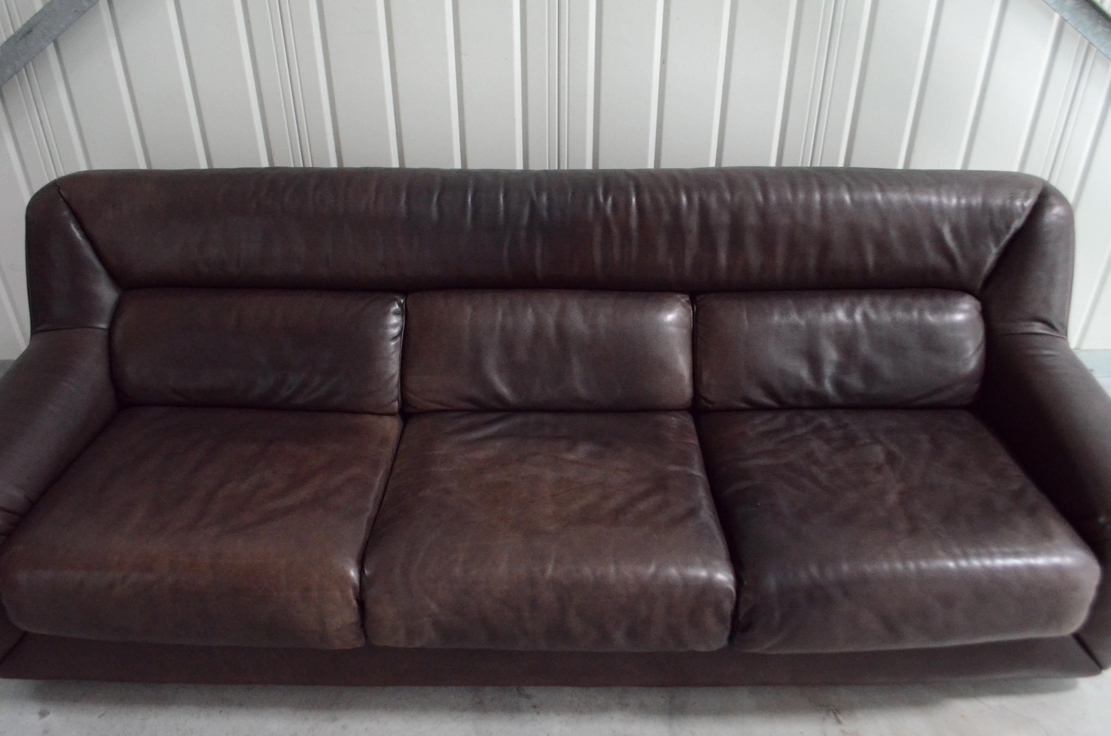 Swiss De Sede Leather Sofa Ds 43 Brown