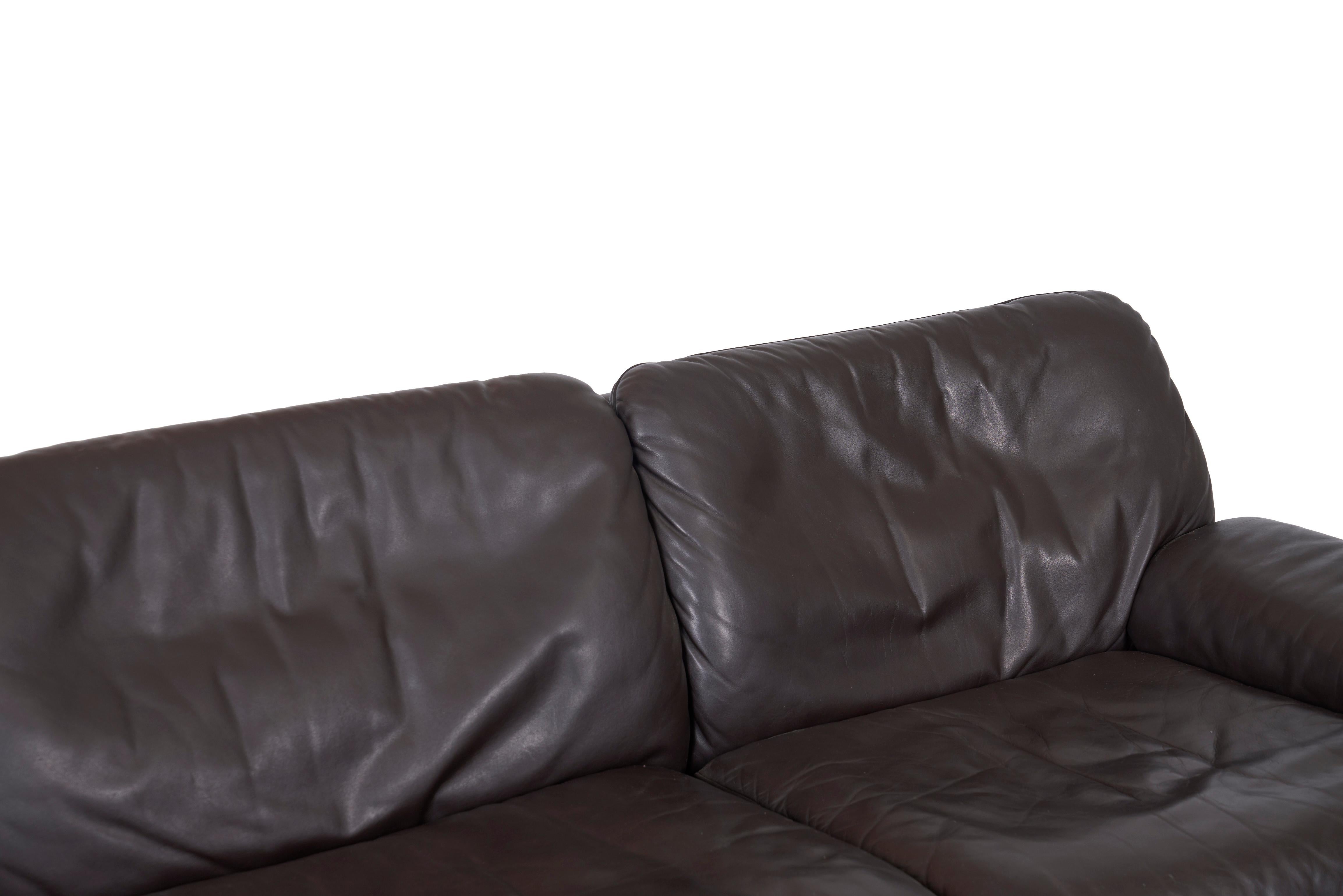 Mid-Century Modern De Sede Leather Sofa, DS 66