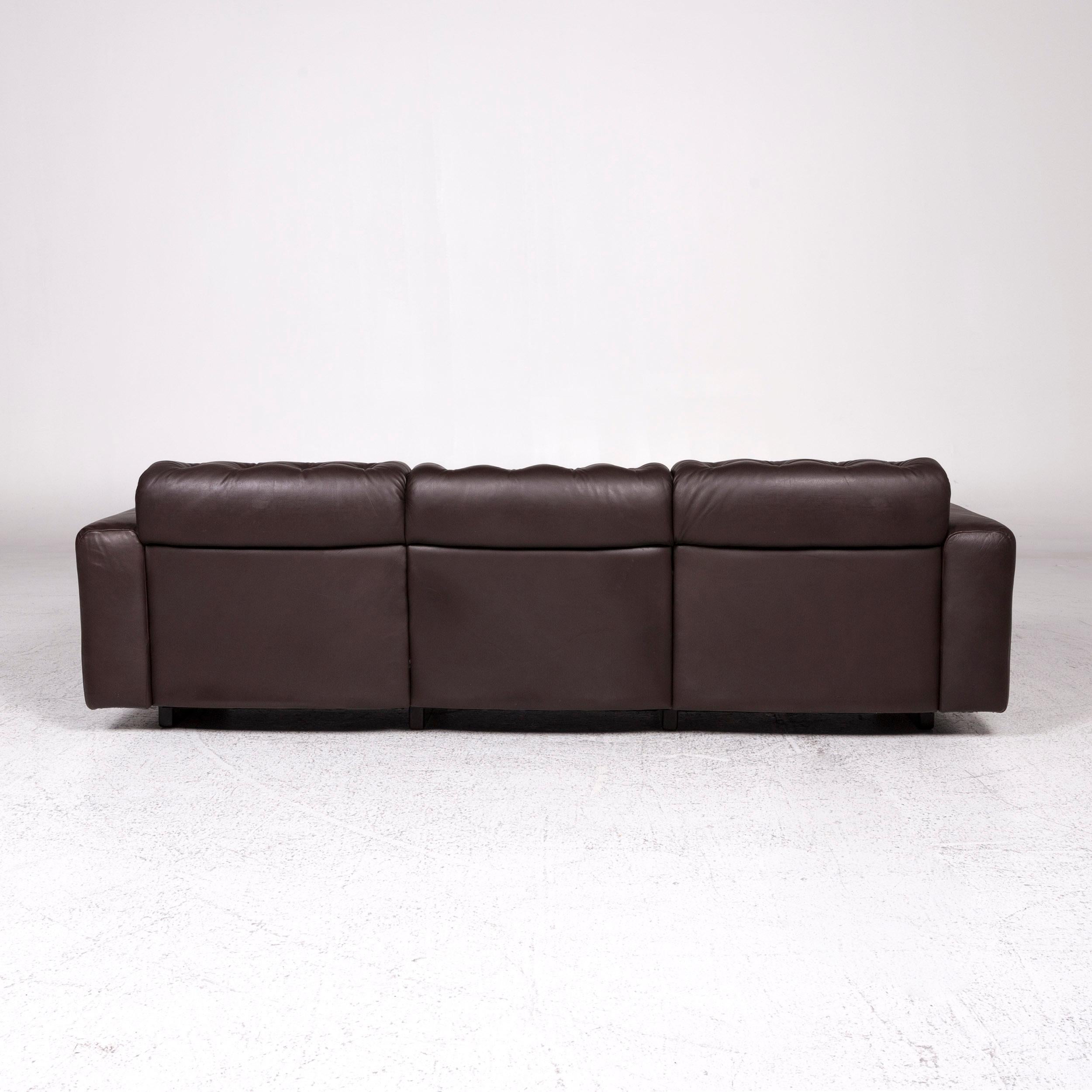 De Sede Leather Sofa Set Brown 1x Three Seater 1x Two Seater 2x Armchair 3