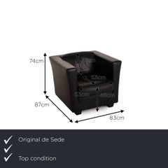 de Sede Lotus Leather Armchair Black