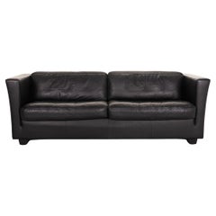De Sede Lotus Leather Sofa Black Two-Seater Couch