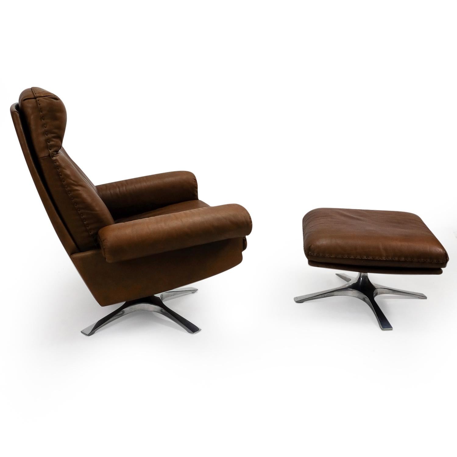 De Sede Lounge Chair and Ottoman DS-31, 1970s For Sale 3