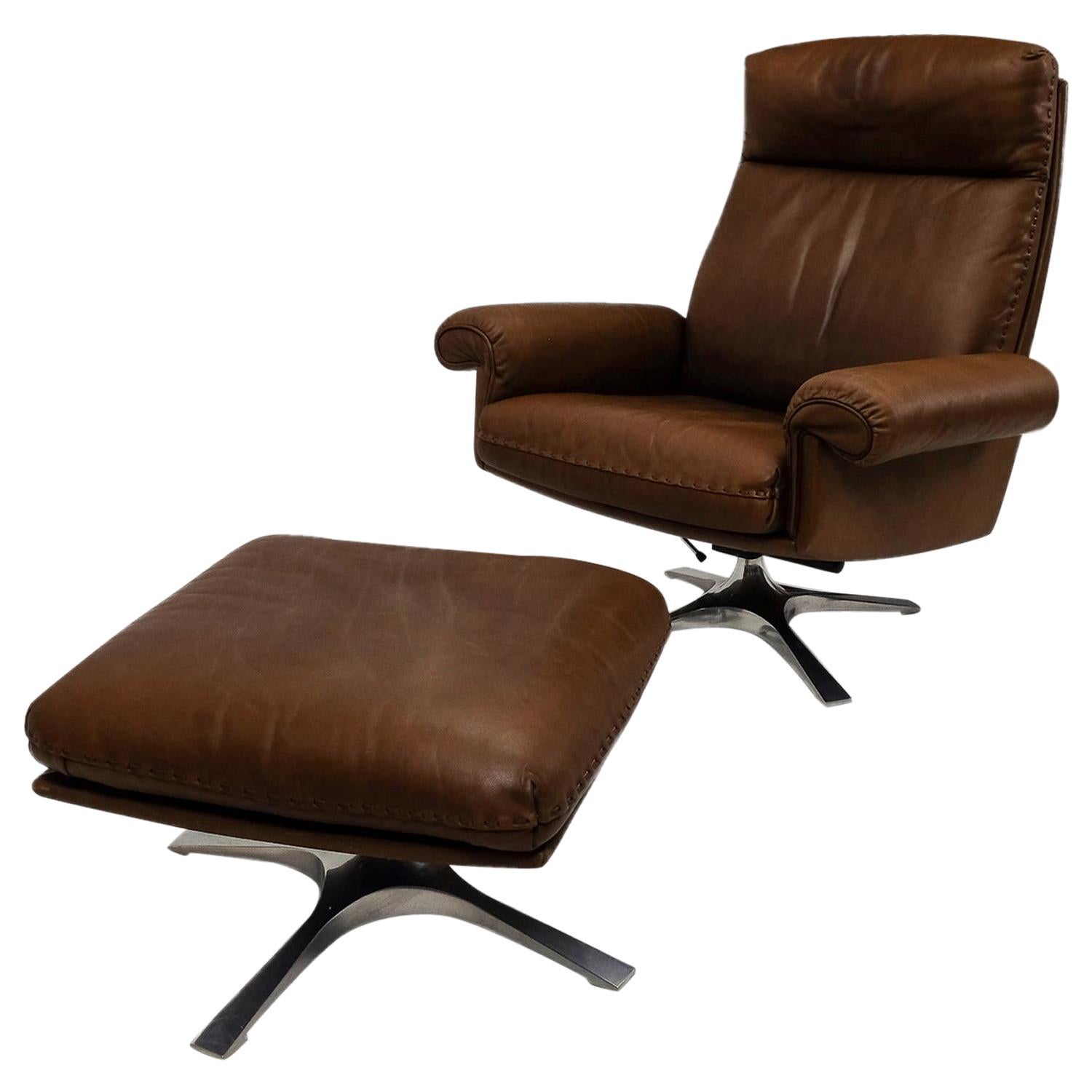 De Sede Lounge Chair and Ottoman DS-31, 1970s For Sale