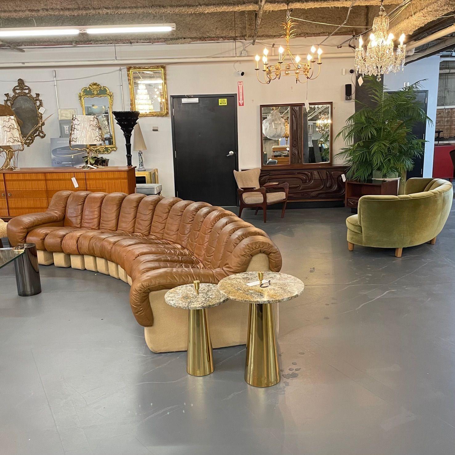 De Sede, Mid-Century Modern, DS-600 Non Stop Sectional Sofa, Distressed Leather 6