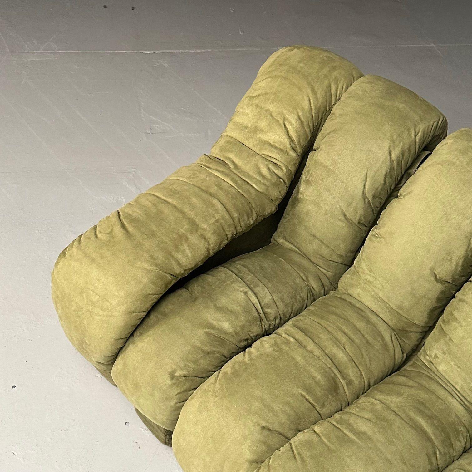 De Sede, Mid-Century Modern, DS-600 Non Stop Sectional Sofa, Green Fabric For Sale 3