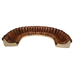 De Sede, Mid-Century Modern, DS-600 Sectional Sofa, Distressed Leather, 1972