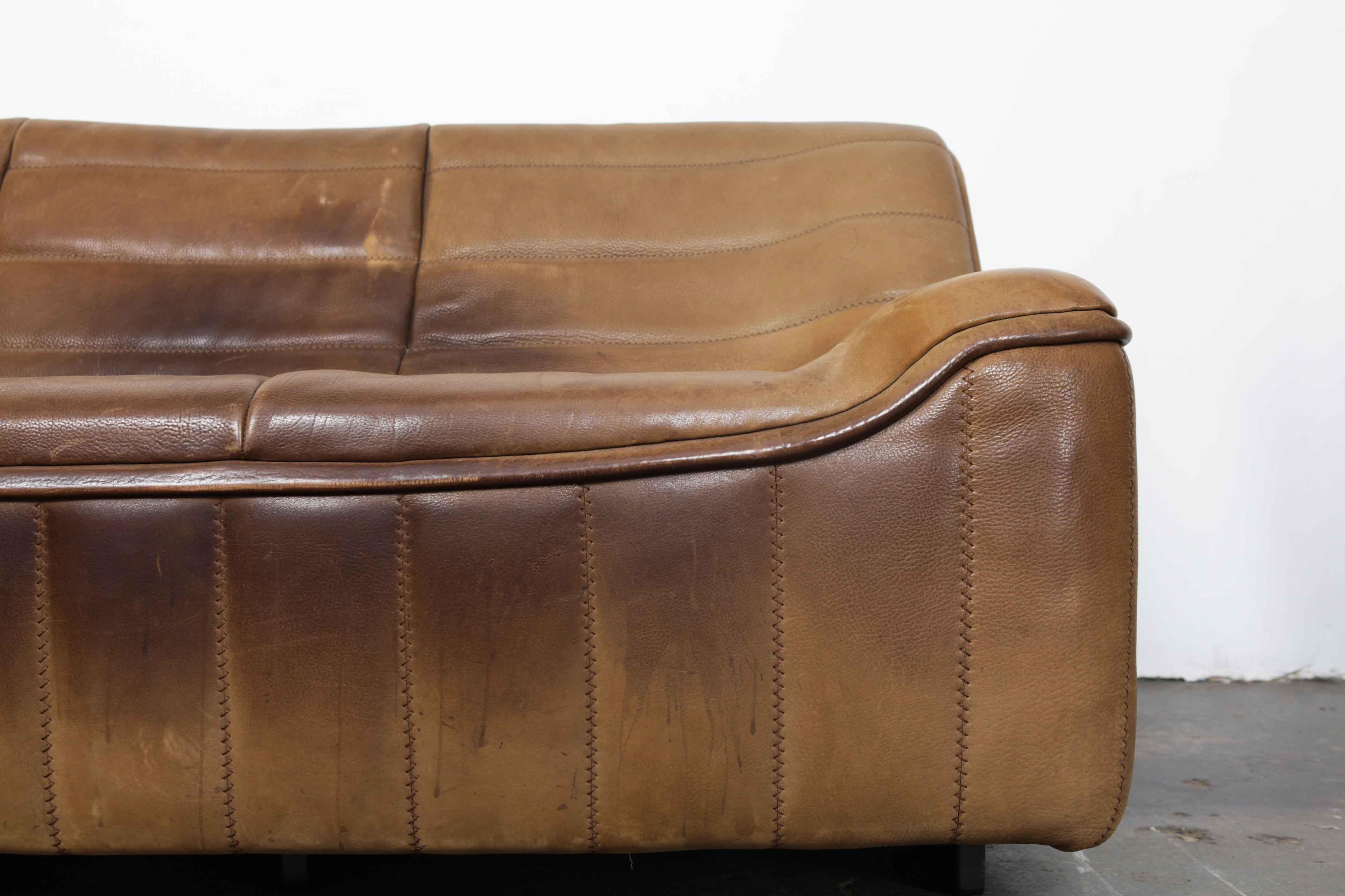 De Sede Model DS 84 Brown Leather Sofa from Switzerland For Sale 10