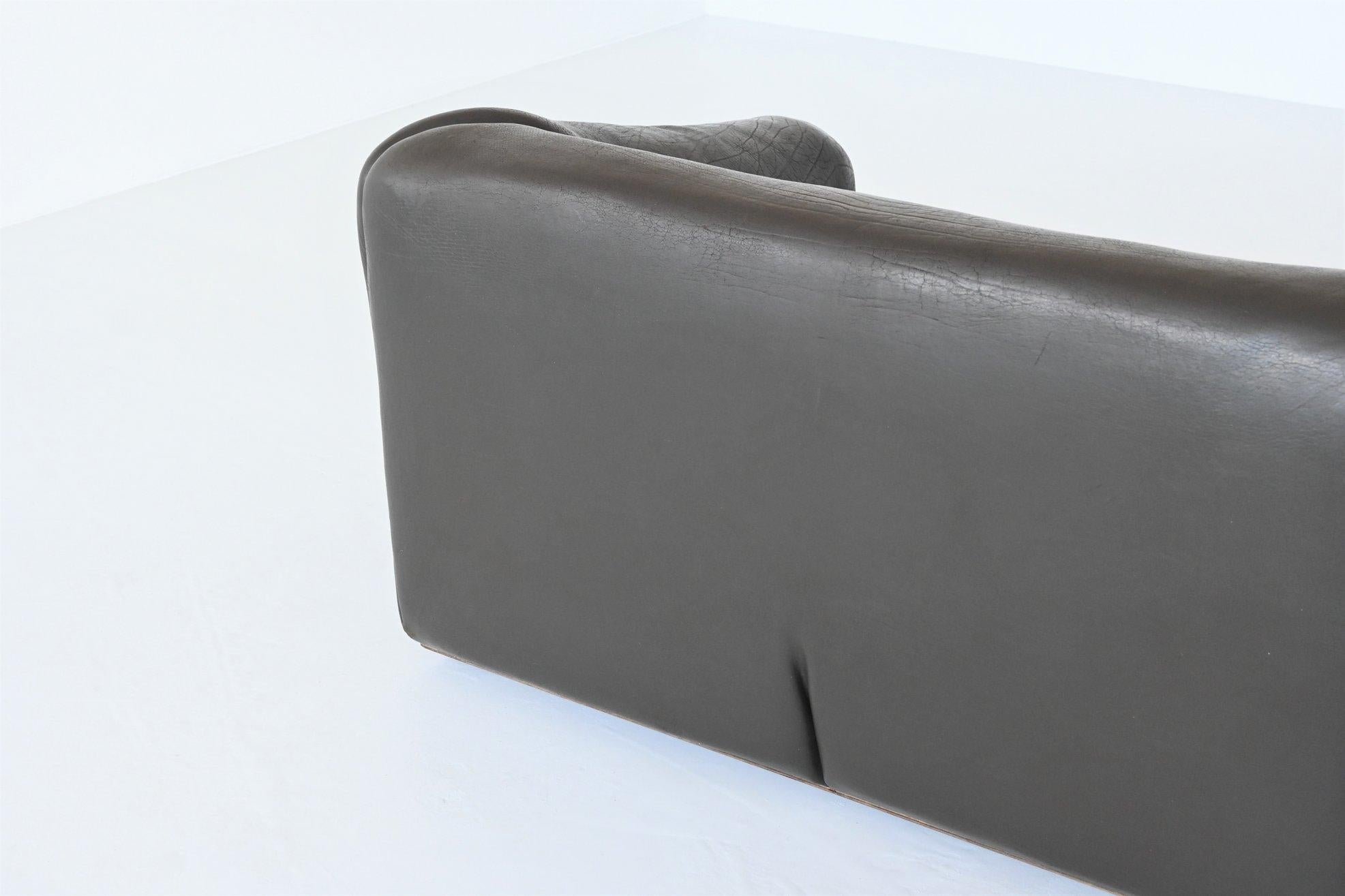 De Sede Model DS47 Two-Seater Sofa Dark Brown Leather Switzerland, 1970 1