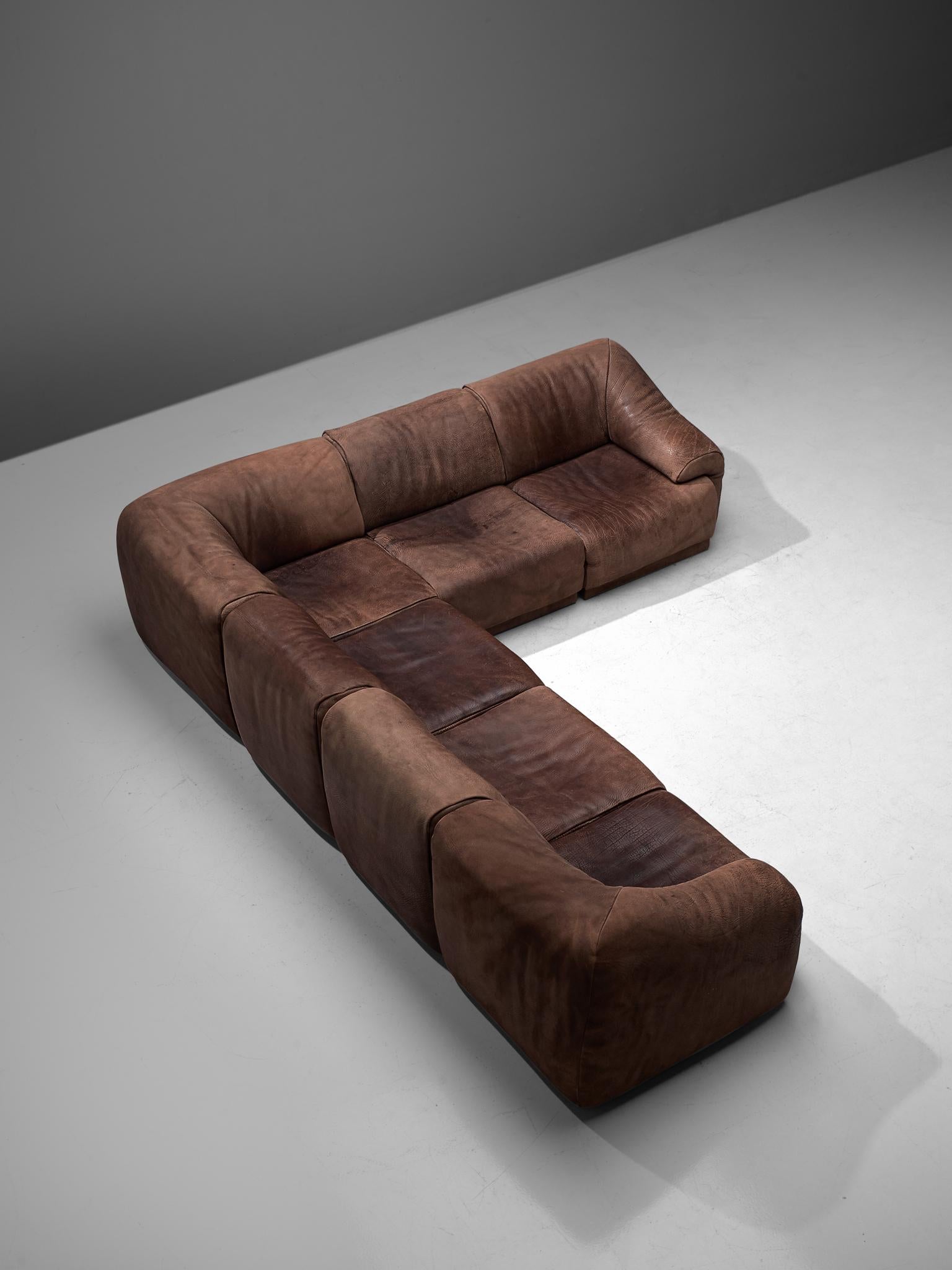 brown modular lounge