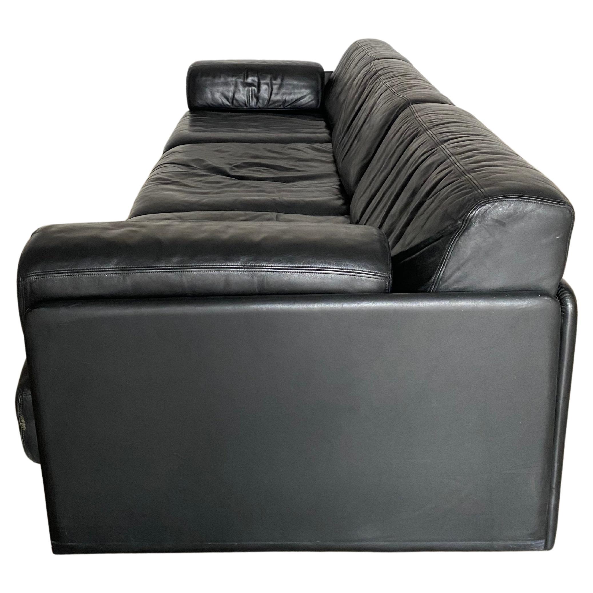 De Sede Modular Sofa, Daybed Black Leather DS76