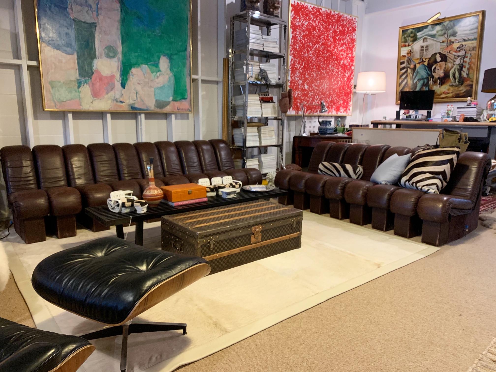 De Sede Monumental DS-600 Organic Leather Sofa In Good Condition In SAINT LOUIS, MO