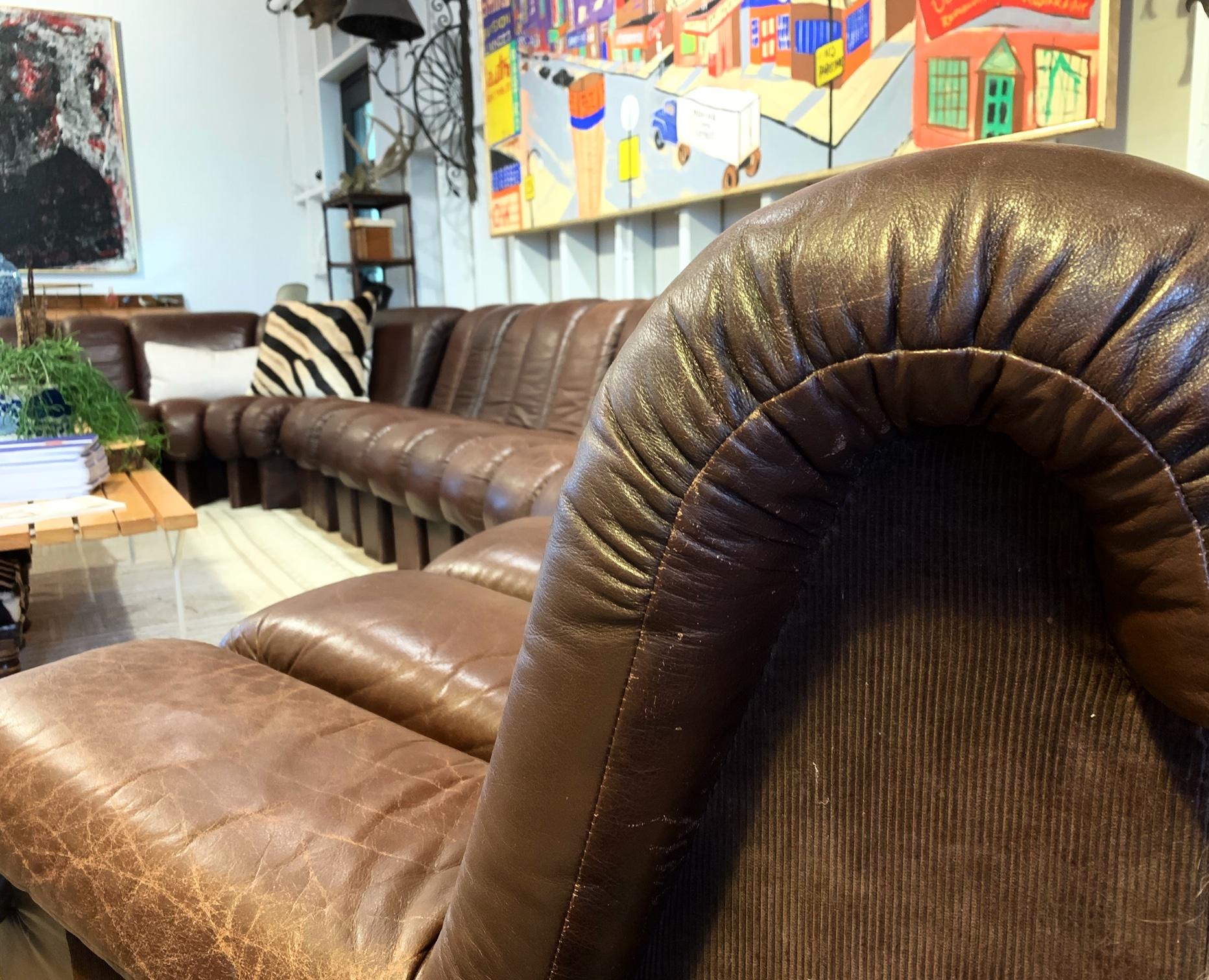De Sede Monumental DS-600 Organic Leather Sofa 2