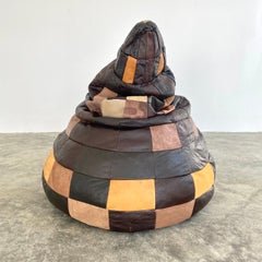 De Sede - Sac en cuir multicolore en forme de sapin patchwork