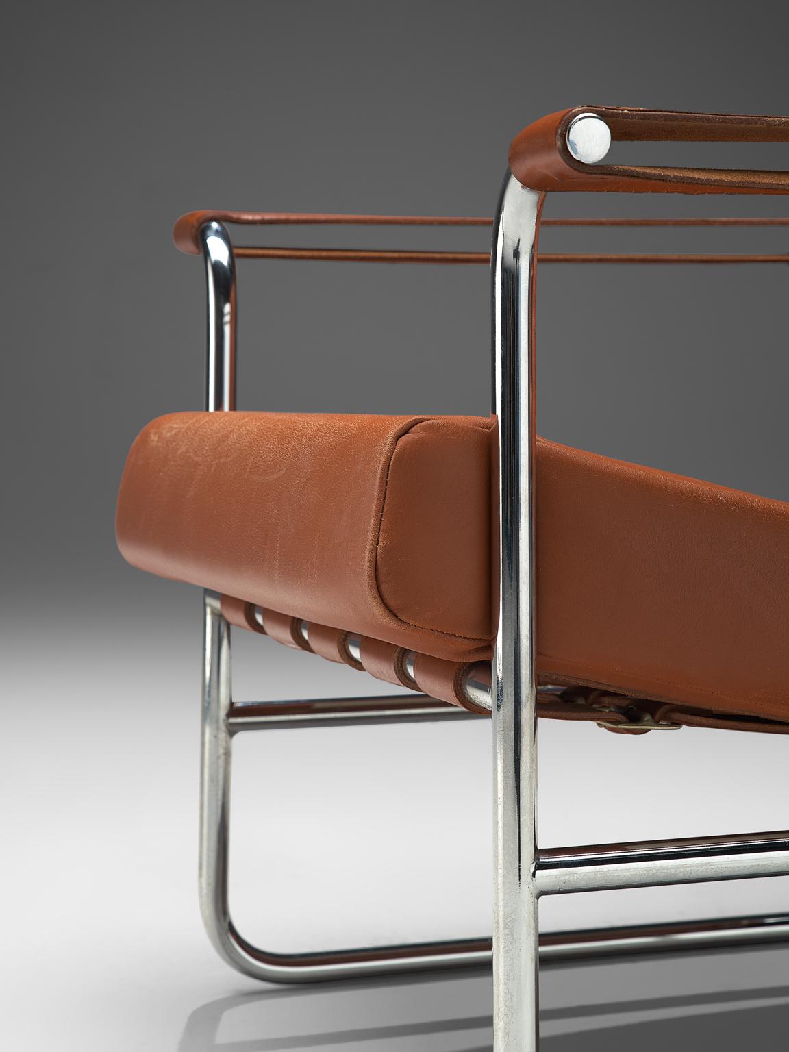 Mid-20th Century De Sede Pair of Leather Armchairs by Hans Eichenberger