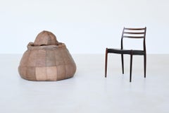 De Sede patchwork Bean bag pouf in leather Switzerland 1970