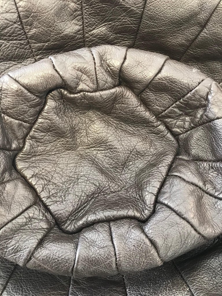 De Sede Patchwork Black Leather Bean Bag at 1stDibs