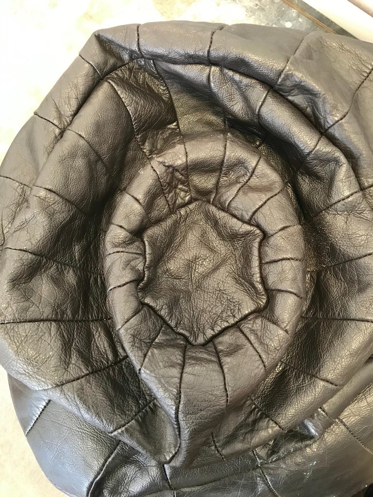 De Sede Patchwork Black Leather Bean Bag at 1stDibs