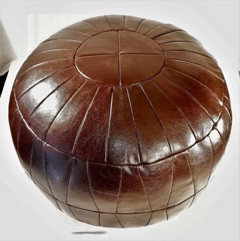 De Sede Patchwork Brown Leather Ottoman For Sale At 1stdibs