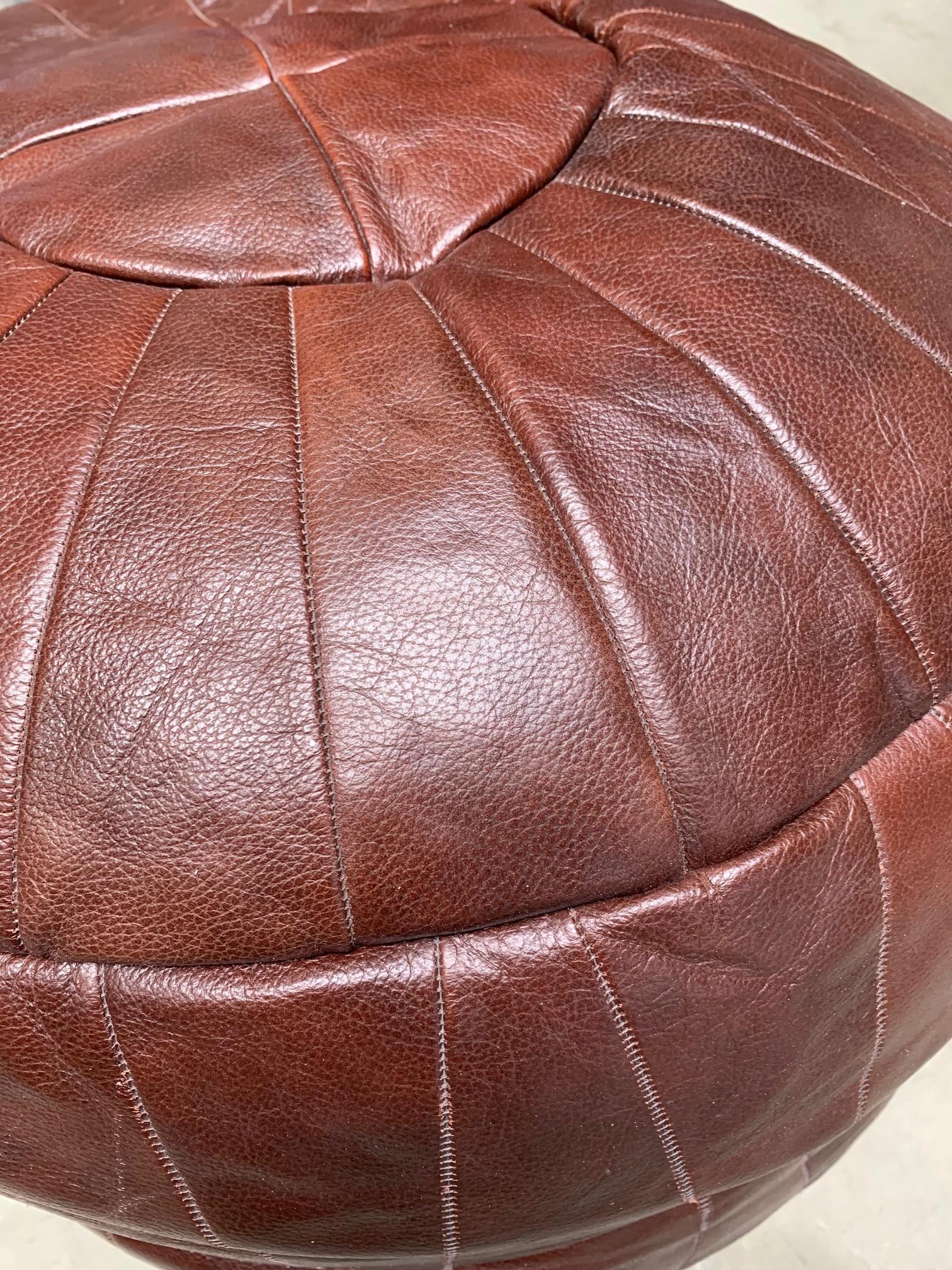 De Sede Patchwork Brown Leather Ottomans 1