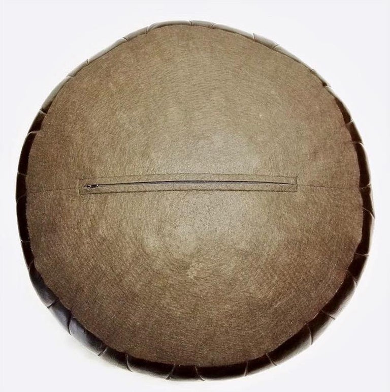 De Sede Patchwork Brown Leather Ottoman For Sale 1