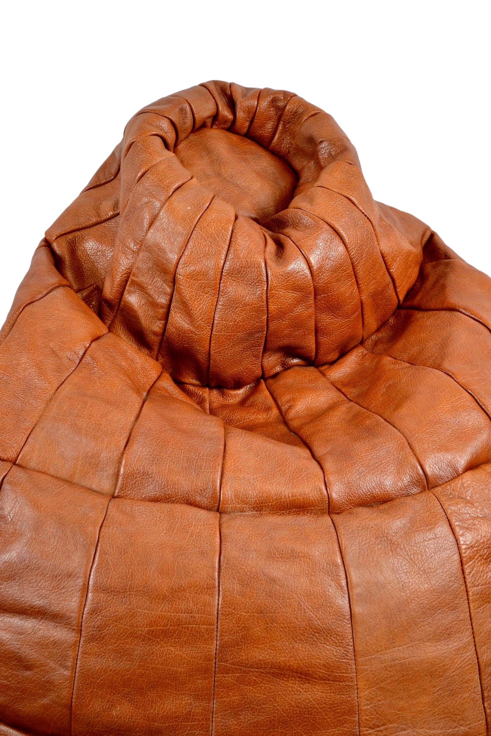 De Sede Patchwork Leather Bean Bag In Good Condition In Los Angeles, CA