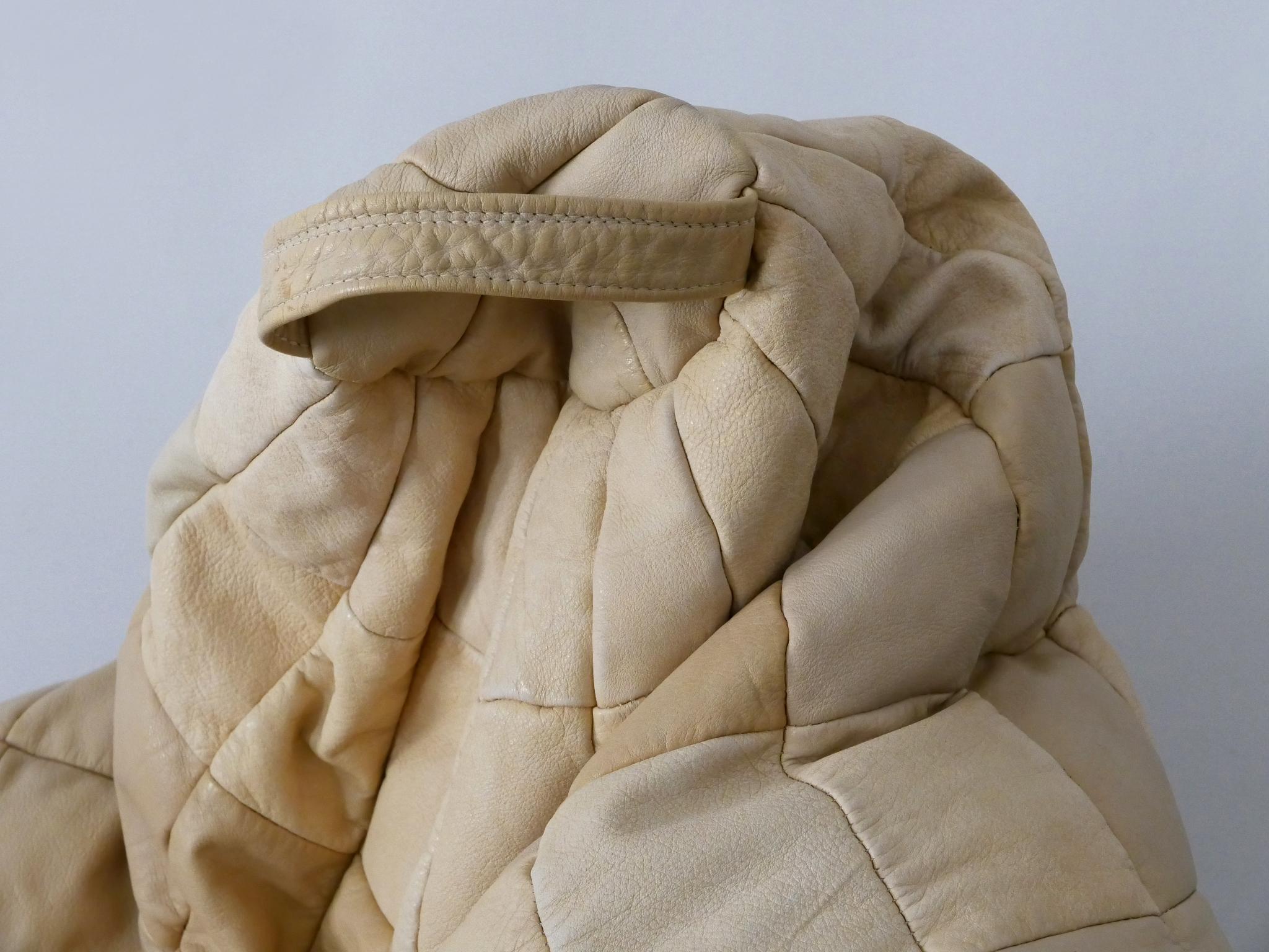 De Sede Patchwork- Beanbag oder Ottomane aus Leder, Schweiz 1970er Jahre im Angebot 6