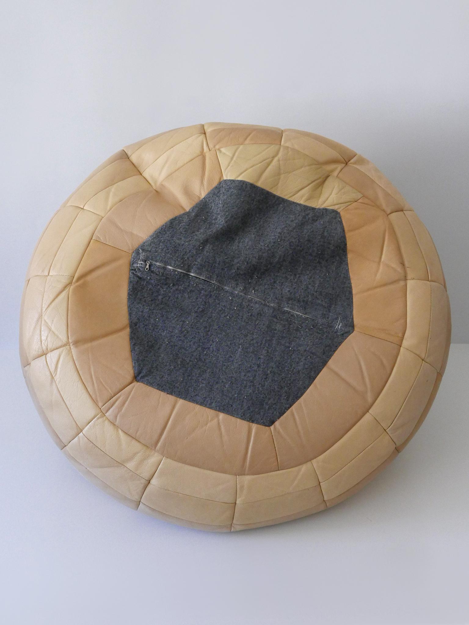 De Sede Patchwork- Beanbag oder Ottomane aus Leder, Schweiz 1970er Jahre im Angebot 8