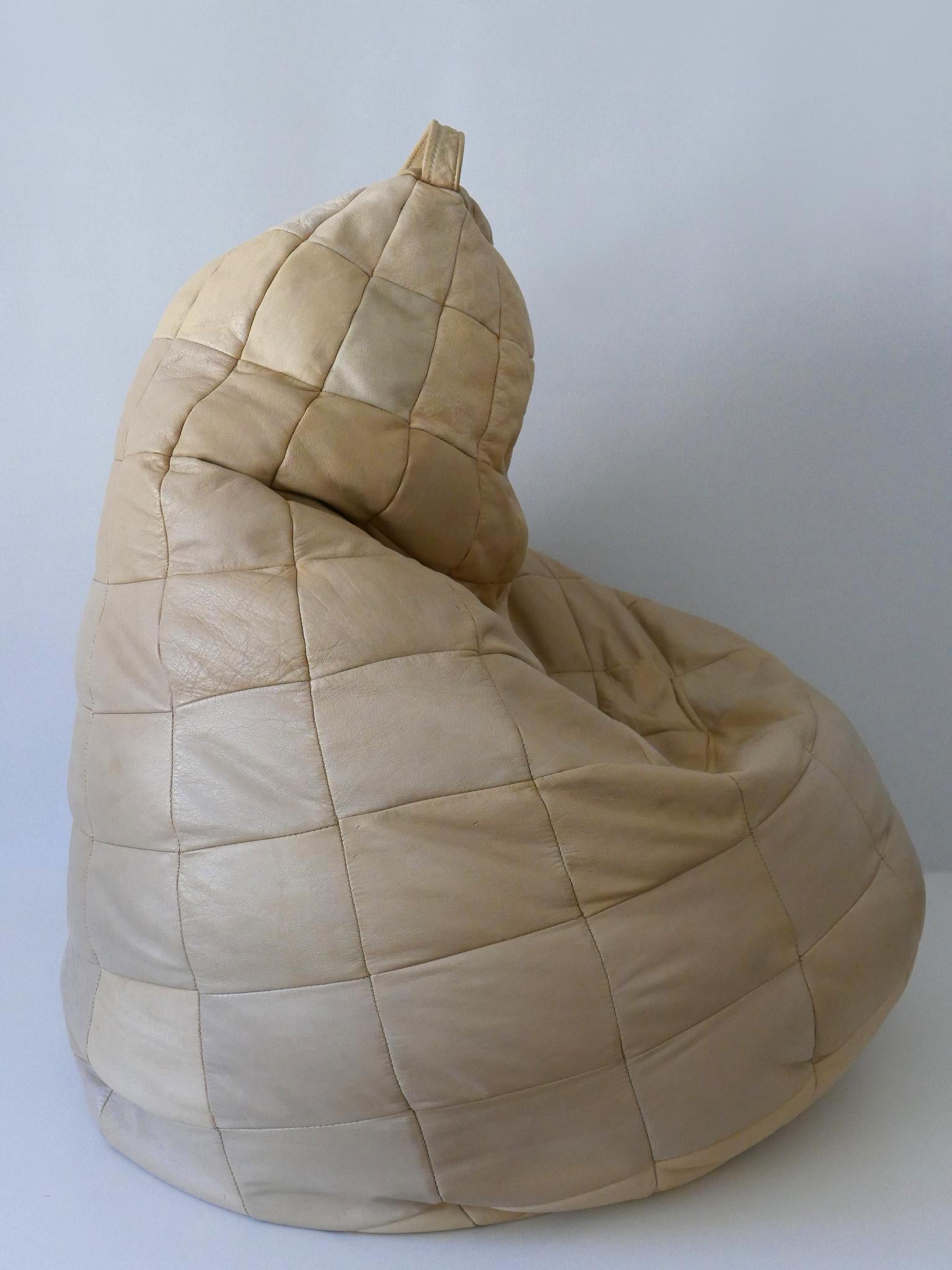 De Sede Patchwork- Beanbag oder Ottomane aus Leder, Schweiz 1970er Jahre (Schweizerisch) im Angebot