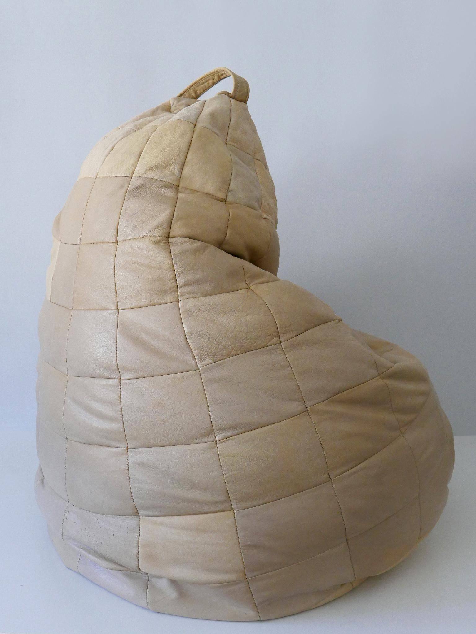 De Sede Patchwork- Beanbag oder Ottomane aus Leder, Schweiz 1970er Jahre im Zustand „Gut“ im Angebot in Munich, DE
