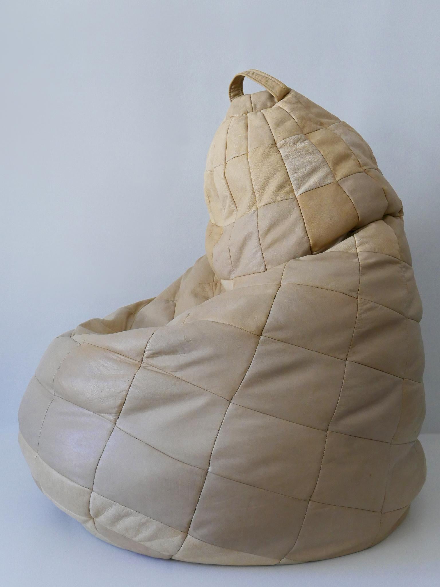 De Sede Patchwork- Beanbag oder Ottomane aus Leder, Schweiz 1970er Jahre im Angebot 2