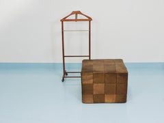Sgabello, pouf o ottomana "Patchwork" in pelle di de Sede, Svizzera, anni '70