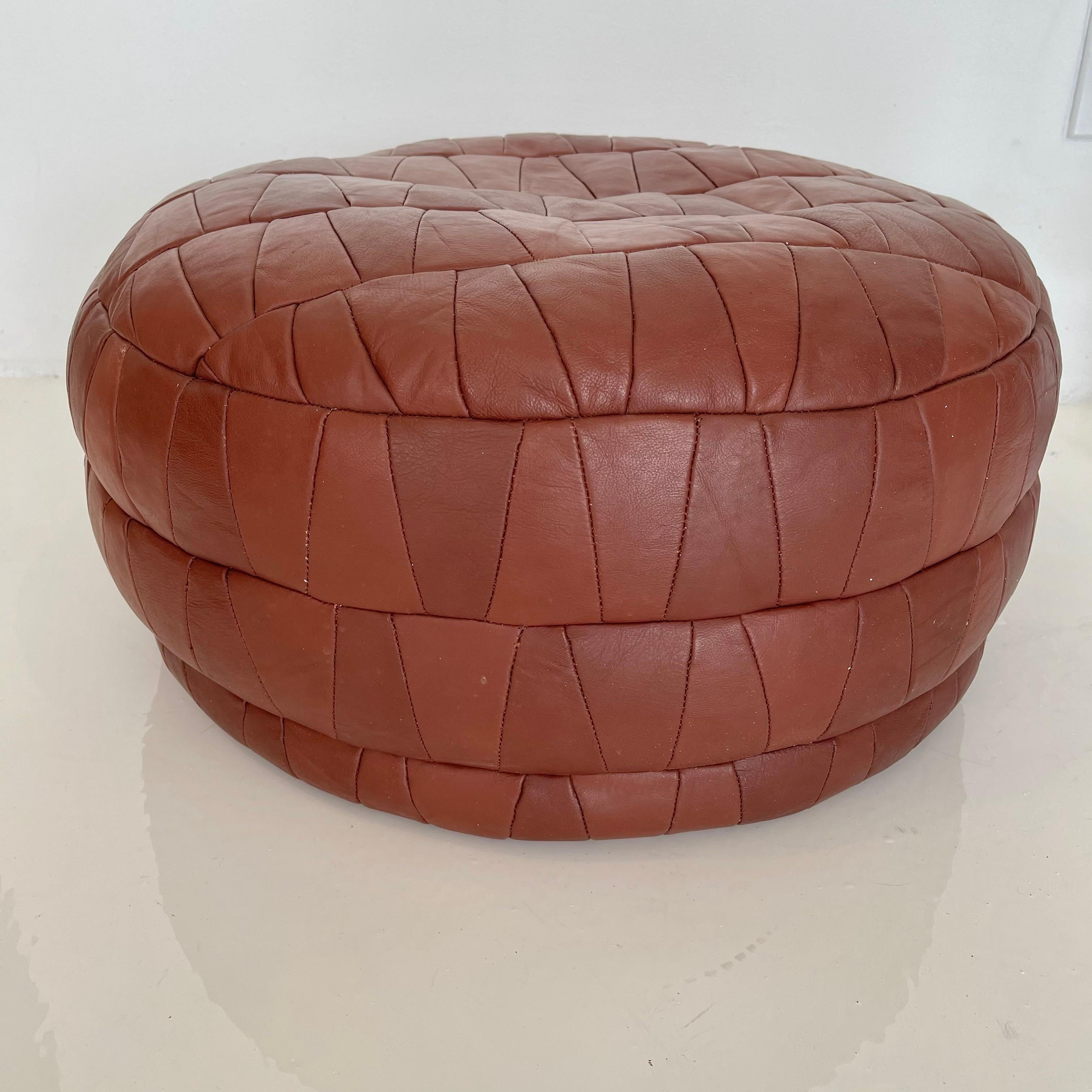 De Sede Patchwork Leather Poufs 1