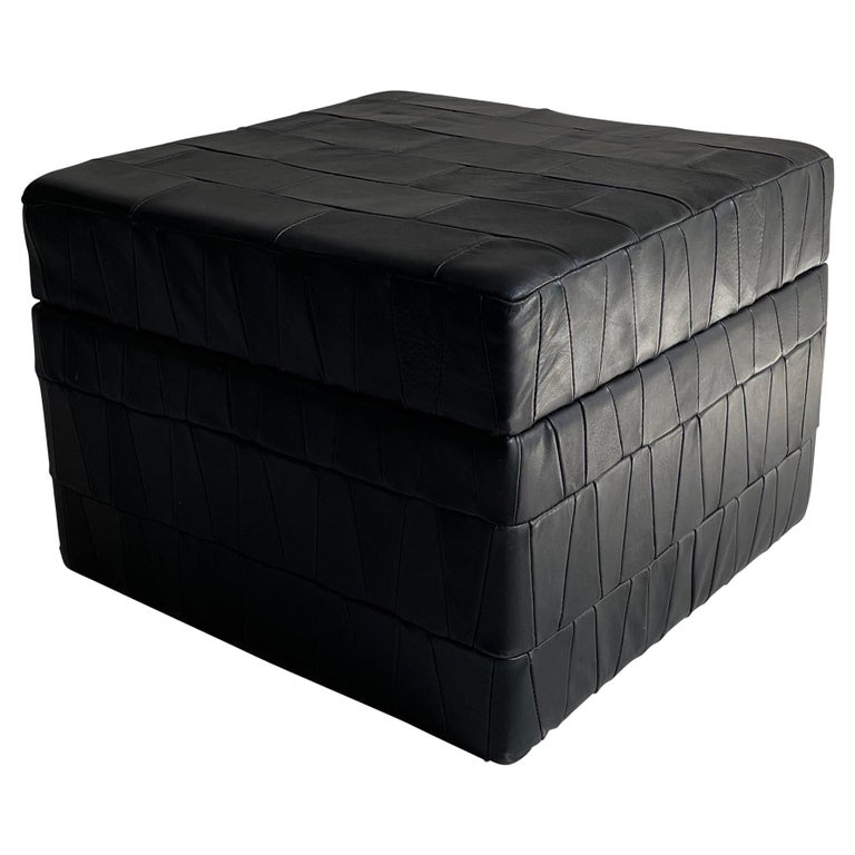 De Sede Patchwork Leather Storage Ottoman Stool Cube, 1970s For Sale at  1stDibs | muji dress cube, patchwork ottoman storage