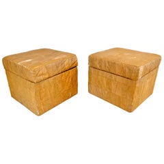 De Sede Patchwork Leather Storage Ottomans
