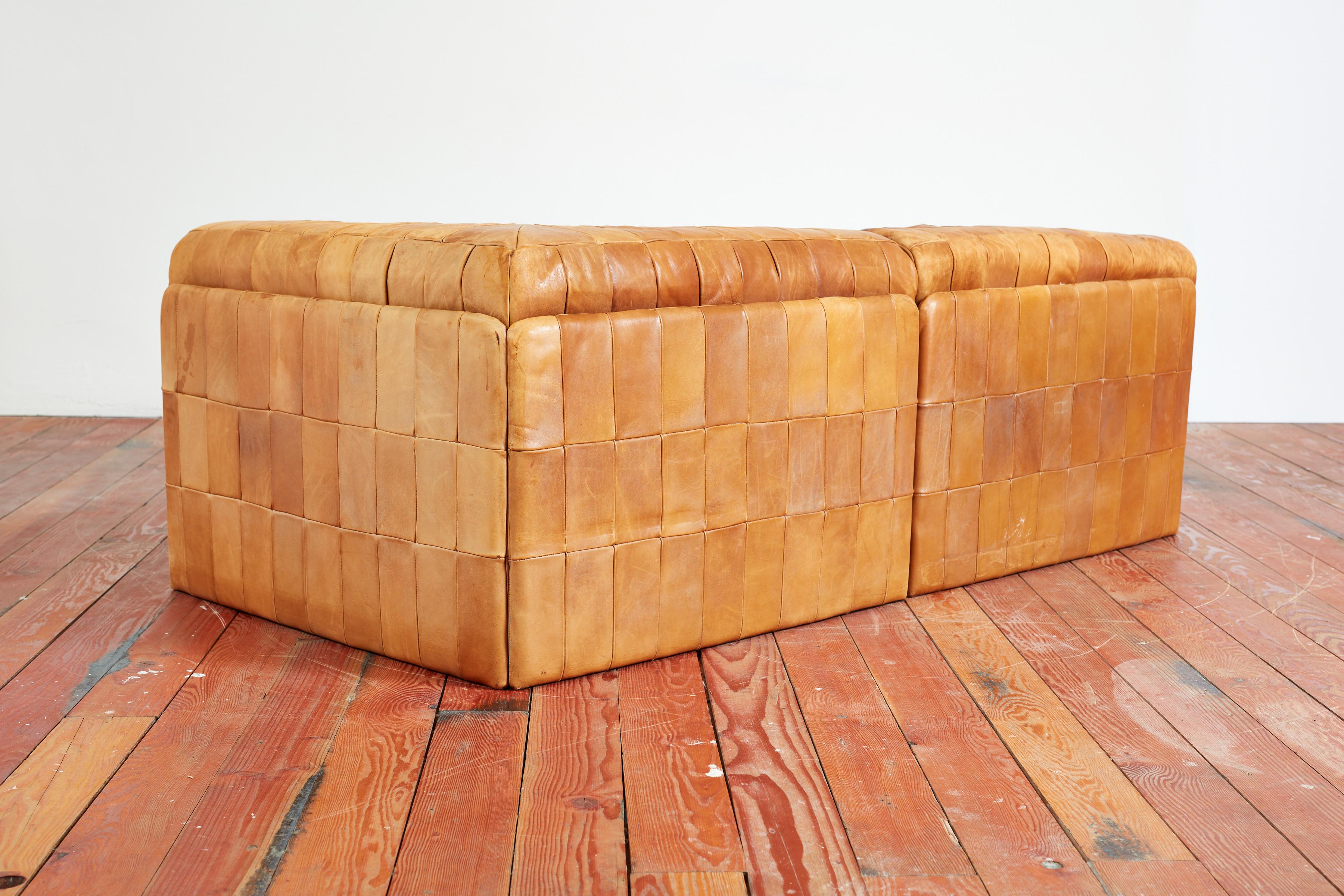 Leather De Sede Patchwork Sofa Chaise