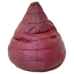 De Sede Plum Patchwork Leather Bean Bags