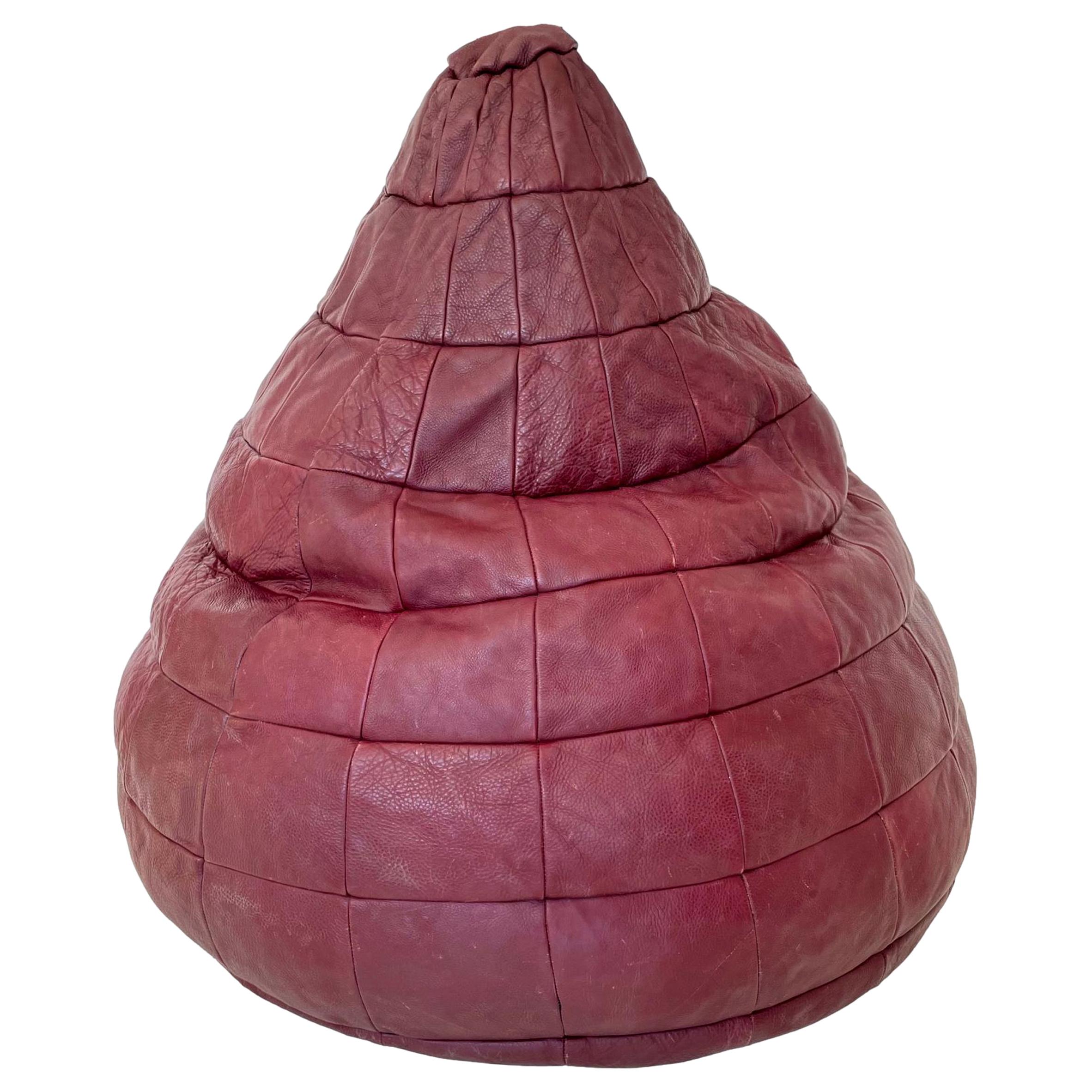 Black Large Sheepskin Bean Bag Chair, Australian Sheepskin, Made in