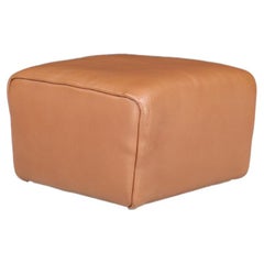 Retro De Sede Pouf in Bufalo Leather, Switzerland, 1970s