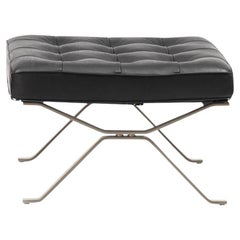 De Sede RH-301 Ottoman in Black Upholstery by Robert Haussmann