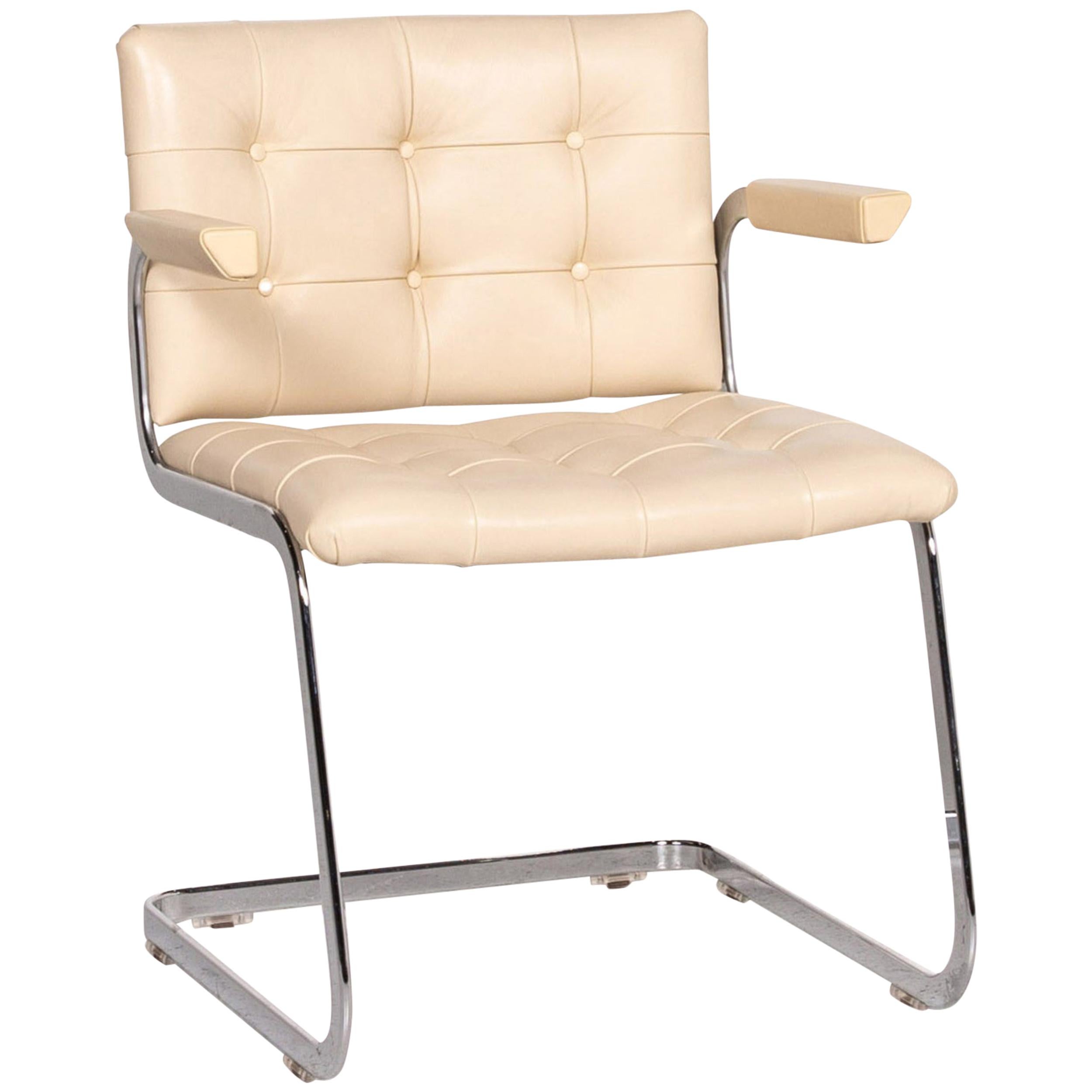 De Sede RH 305/02 Leather Chair Beige Cantilever Dining Chair For Sale