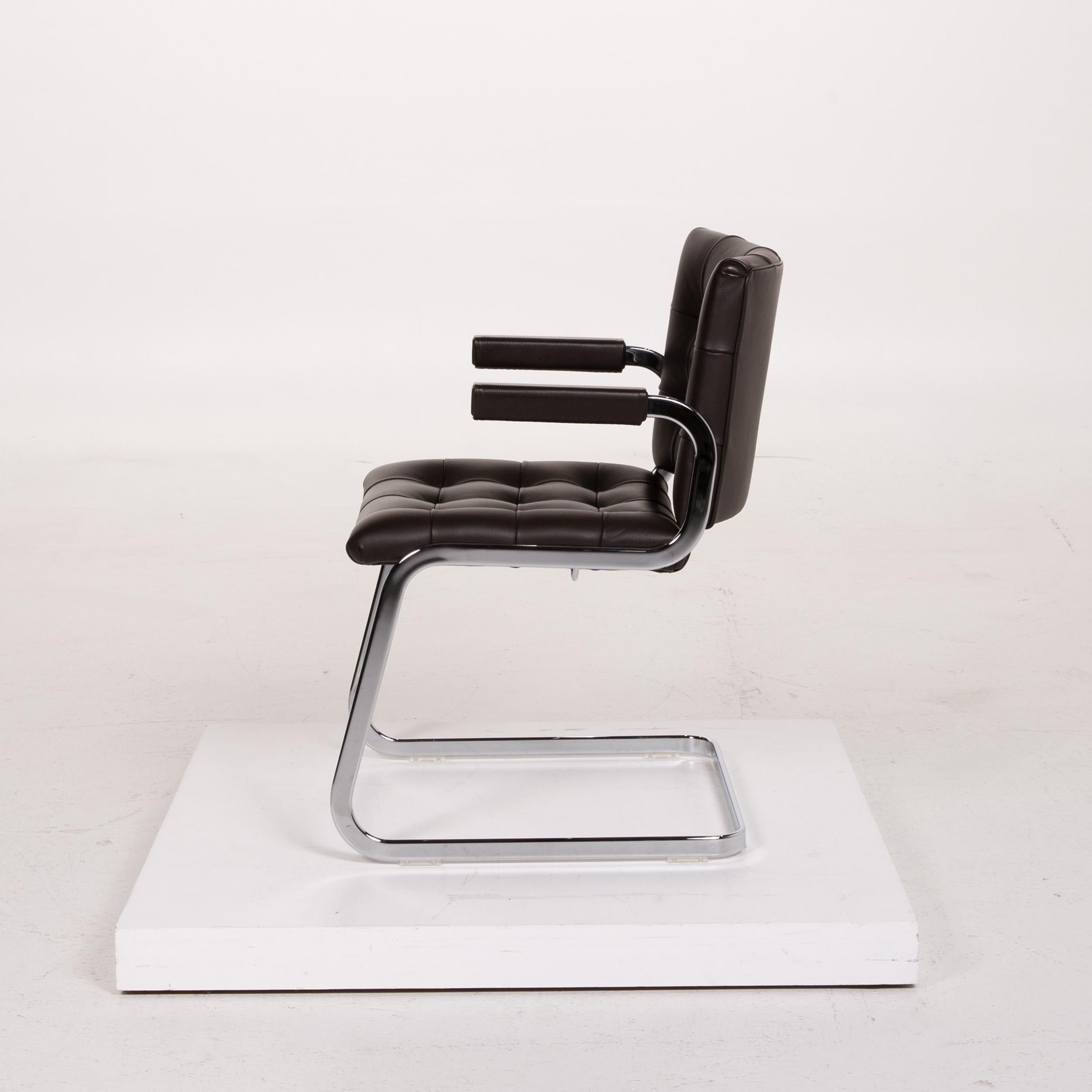De Sede RH 305 Leather Armchair Dark Brown Chair For Sale 4
