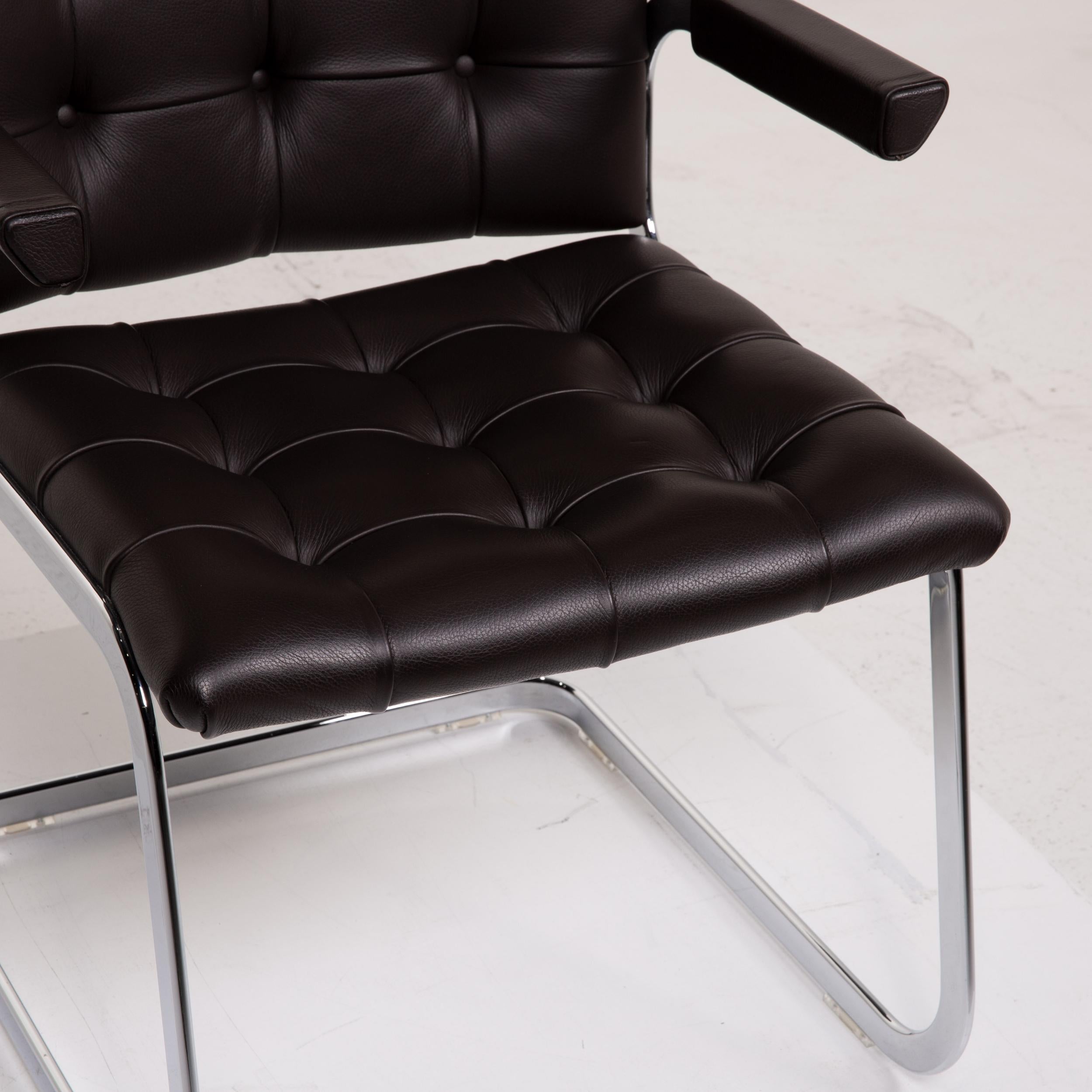 Modern De Sede RH 305 Leather Armchair Dark Brown Chair For Sale