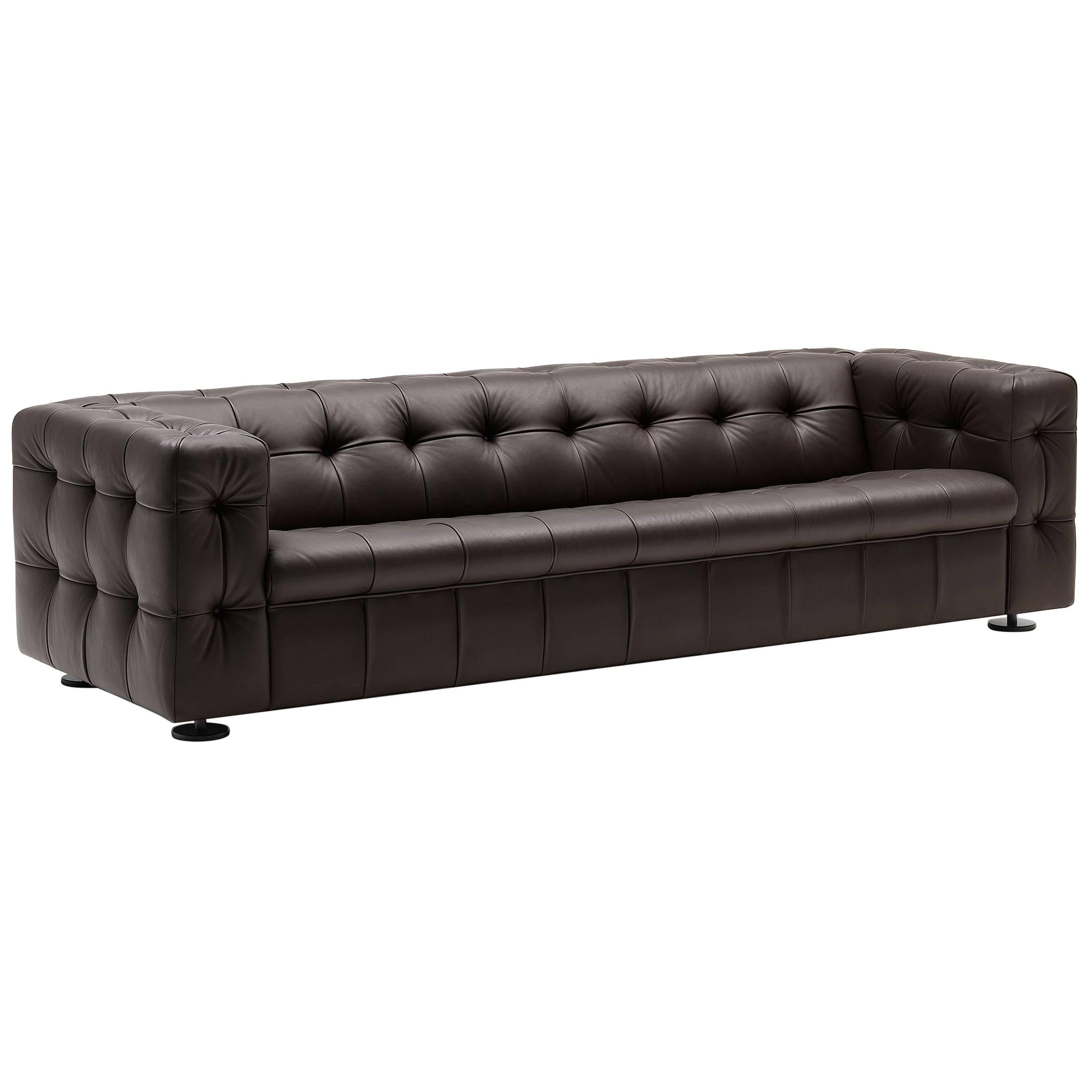 De Sede RH-306 3-Sitz-Sofa aus Cafe-Stoff und Stahlfüßen von Robert Haussmann im Angebot