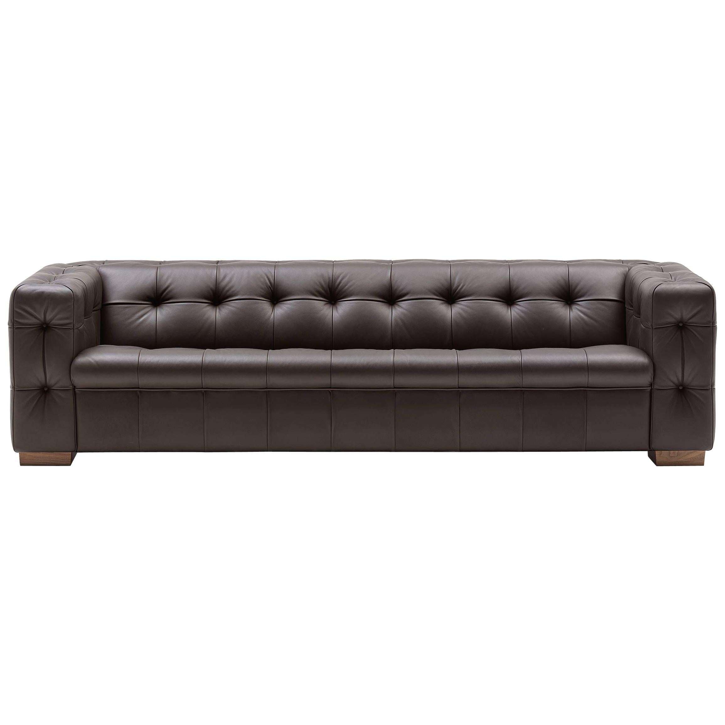 De Sede RH-306 3-Seat Sofa in Cafe Fabric with Wooden Feet by Robert Haussmann