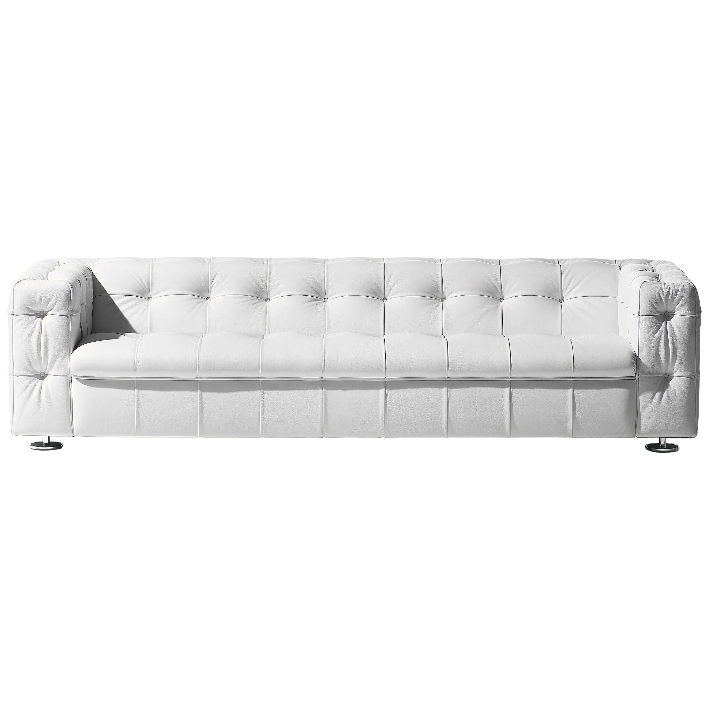 De Sede RH-306 Three-Seat Sofa in Snow Upholstery by Robert Haussmann For Sale