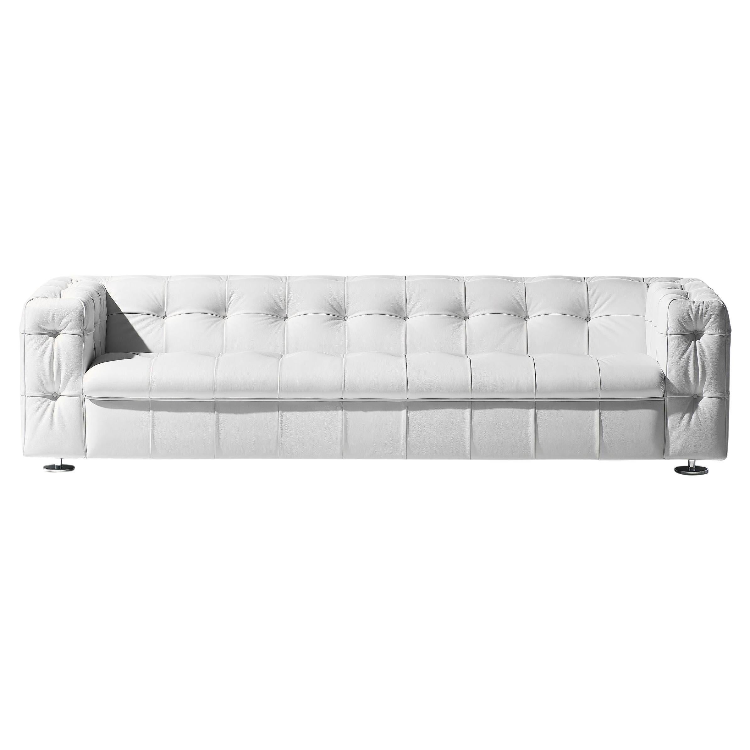 De Sede RH-306 Three-Seat Sofa in Snow Upholstery by Robert Haussmann For Sale