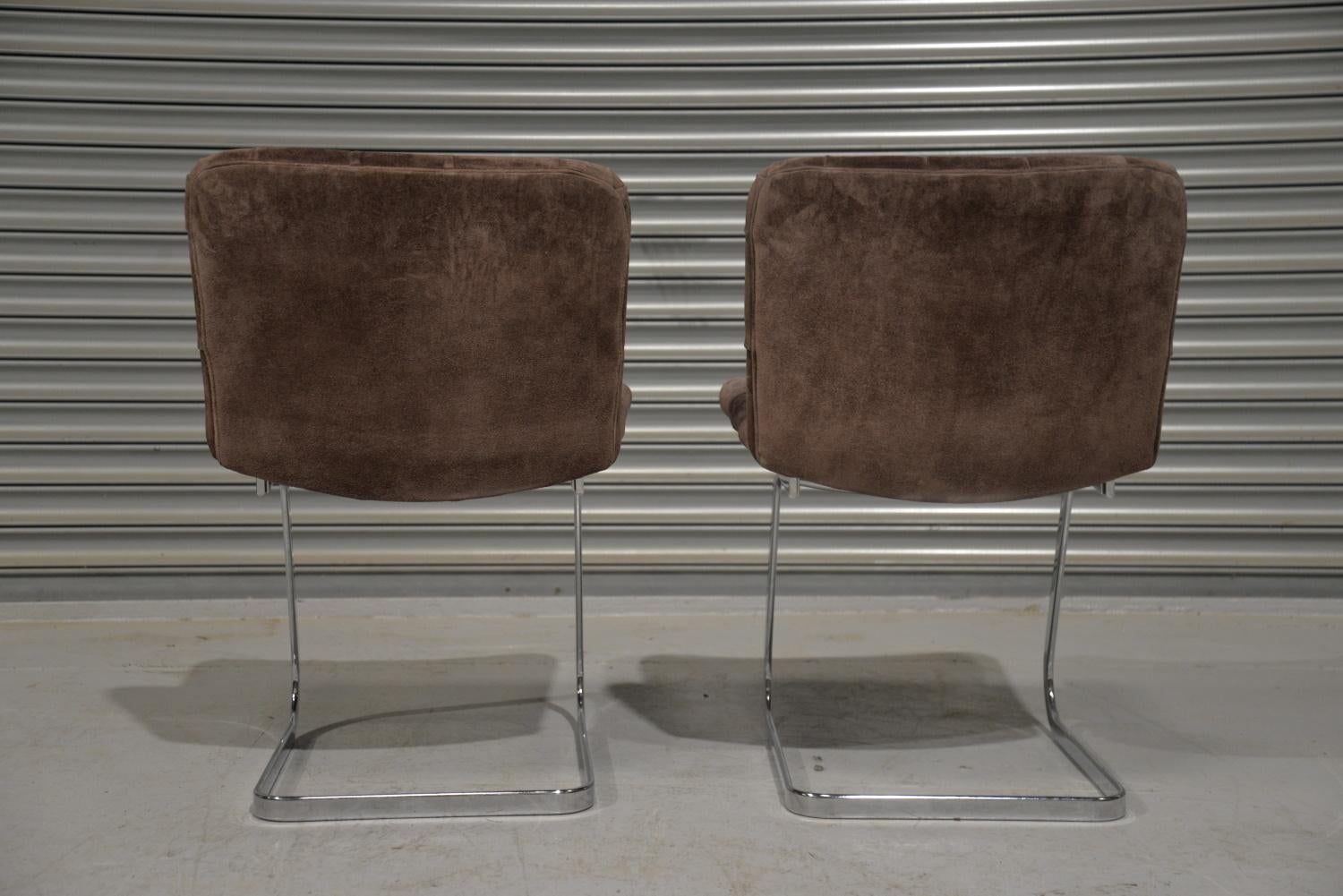 Leather De Sede RH304 Chairs Designed by Trix Robert Hausmann, Switzerland, 1960's For Sale