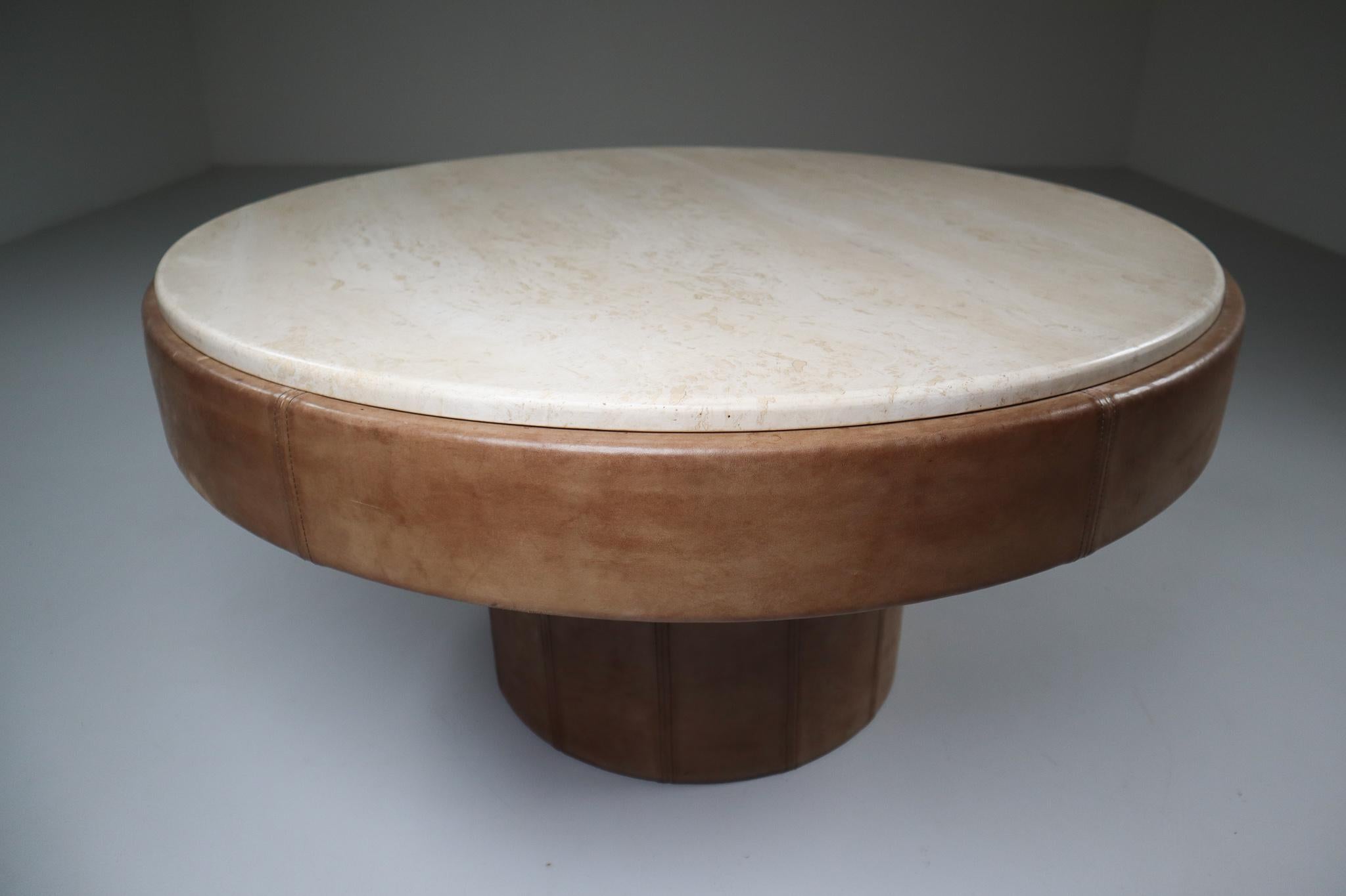 soft round coffee table