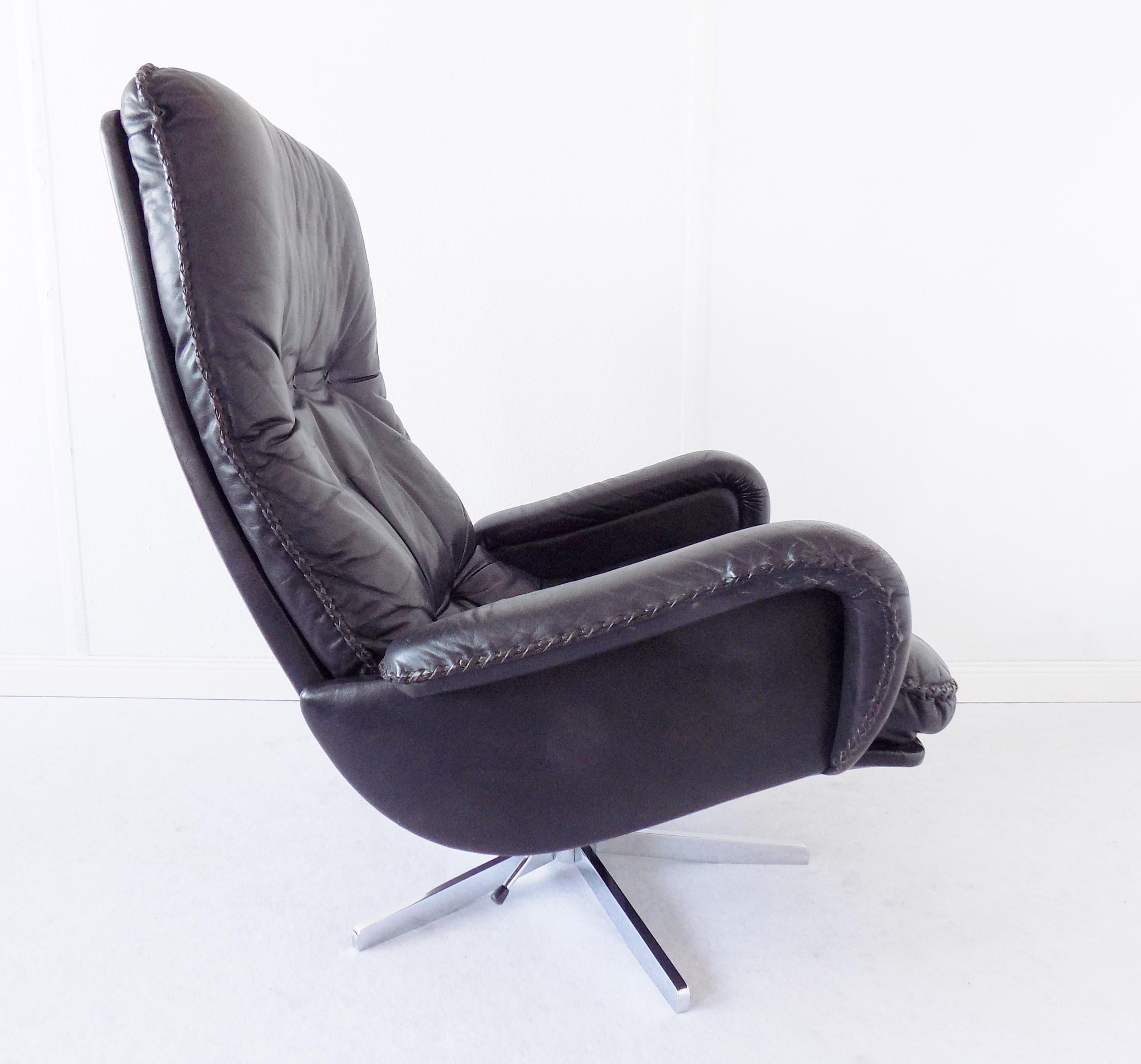 De Sede S 231 The James Bond Chair Black Leather In Good Condition In Ludwigslust, Mecklenburg-Vorpommern