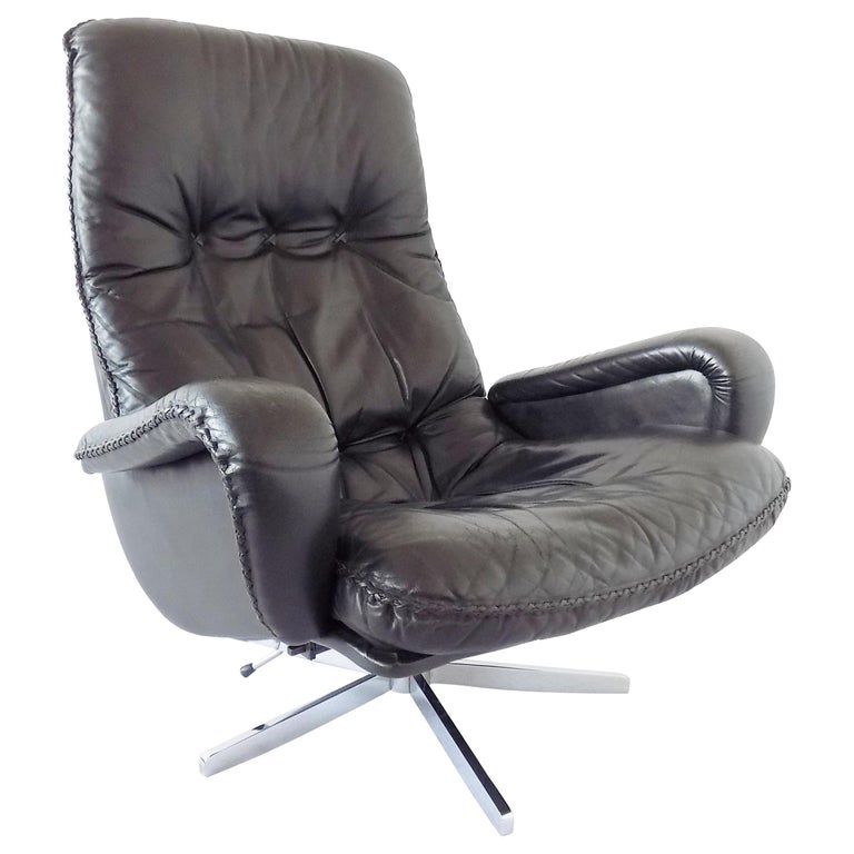 De Sede S 231 The James Bond Chair Black Leather at 1stDibs